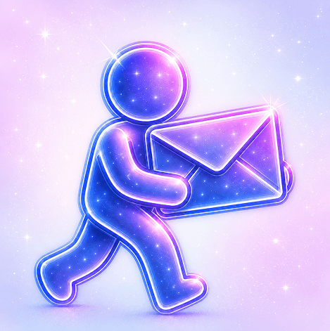Courier carrying an envelope